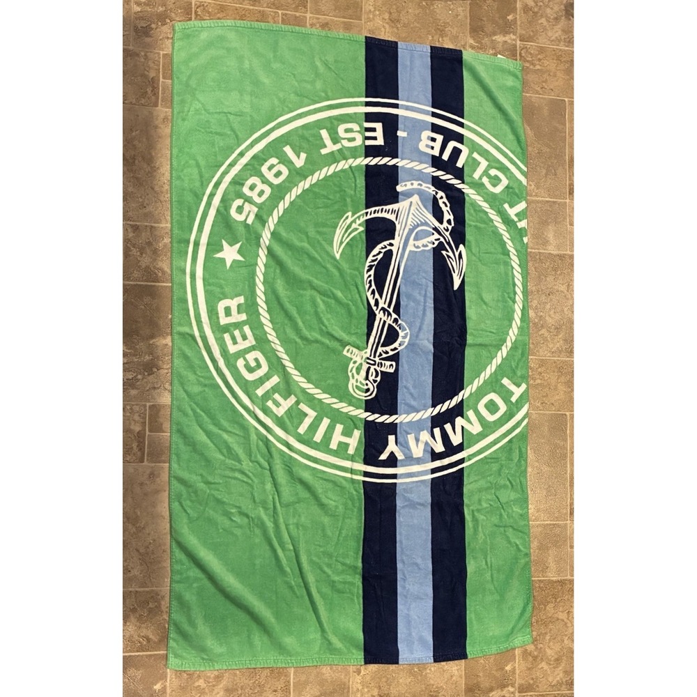 Vintage Tommy Hilfiger Beach Towel Nautical 40X70‎ inches